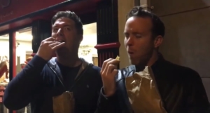 Dermot and Dave chow down on Enzo's chips