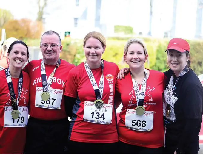 Members of the Kilnaboy AC who took part in the Run Clare series (L-R) Orla McMahon, Francis McMahon, Luighseach Long and Mary Morgan. Photo by Katie McNeill