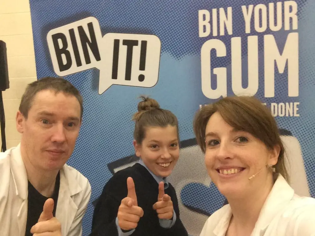 The Bin It crew at Mary Immaculate Secondary School, Lisdoonvarna