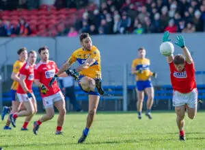 Dean Ryan scores a point minutes before half time