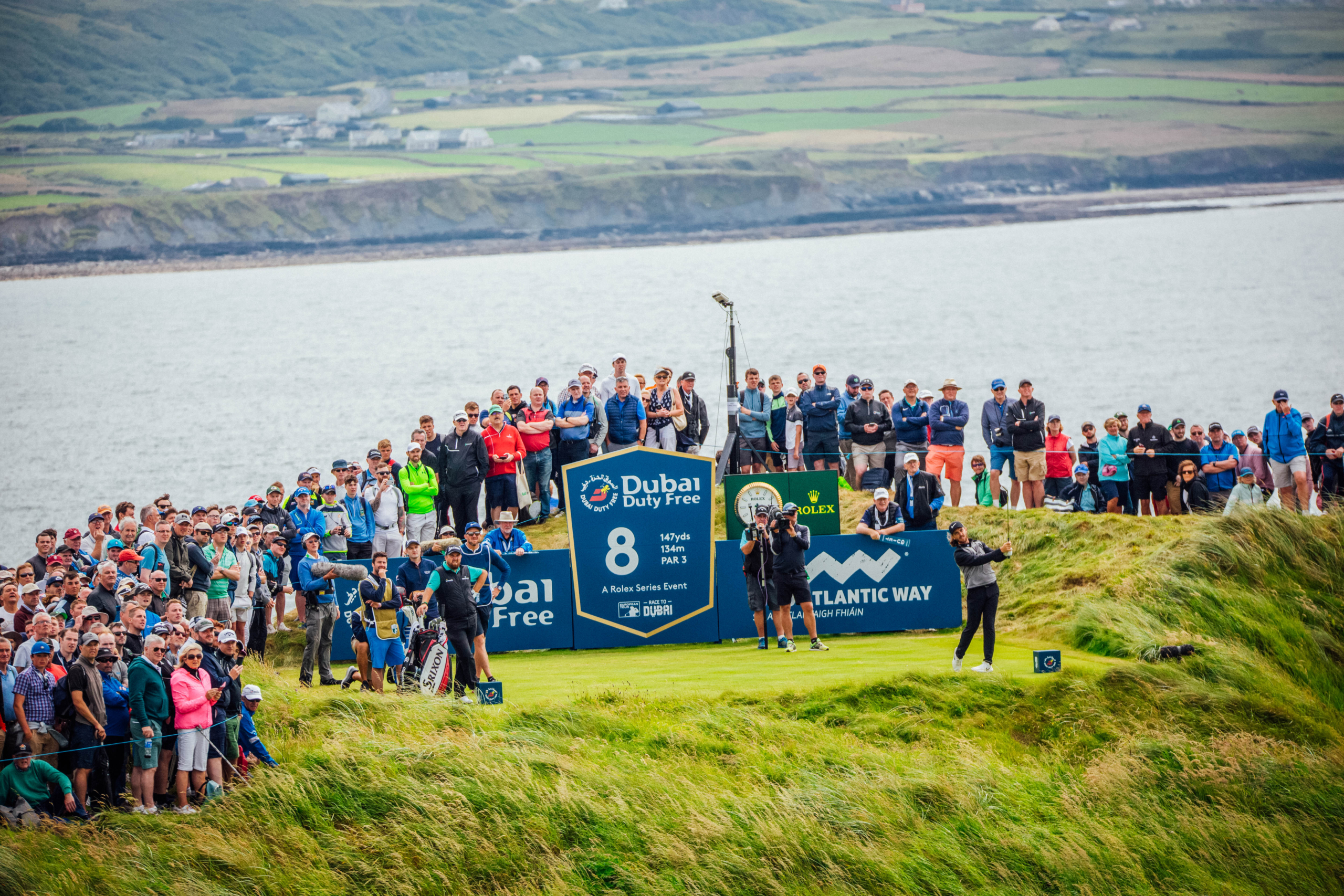 Irish Open Lahinch Golf crowds sea