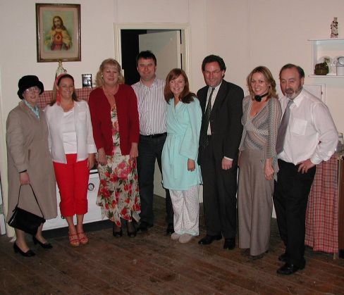 Camille Donnellan, Anne Marie Flowers, Anne Breen, Joe Grace, Therese McGoldrick, Gerry Kelly, Carmel Quinn, Frankie O'Shea in 'Kevin's Bed', 2004