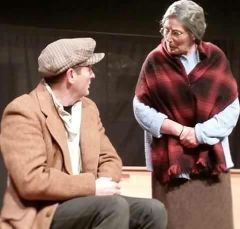 Paudie Clancy getting a scolding from Carmel Hogan in act during 'The Cripple of Inismaan' in 2016