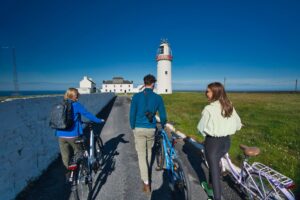 bike cycling Loop Head Lighthouse, County Clare, Ireland