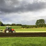 farm tractor grass