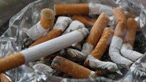 cigarettes ashtray