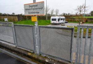 caravans sixmilebridge train station encampment