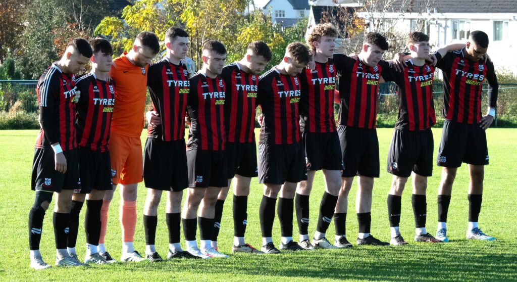 bridge utd v avenue utd 19-10-25 filip mostowy darragh whyte 1