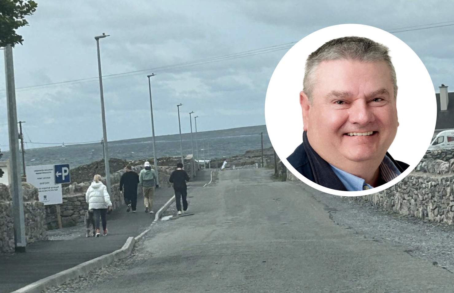 Road in Doolin || Inset: Cllr Joe Garrihy