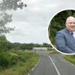 Section of the R486 discussed by councillors || Inset: Cathaoirleach for the West Clare MD Cllr Michael Shannon