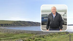 Cregg beach inset cllr Bill Slattery