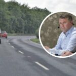 Cllr Patrick O'Gorman (inset) raised concerns of lengthy delays after a section of the N18 dual-carriageway was closed to traffic on recently after a van collided with a high-tension cable barrier