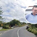 The section of the N85 raised by Cllr Shane Talty (inset)