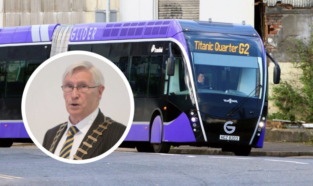 Glider bus, Cllr Michael Begley