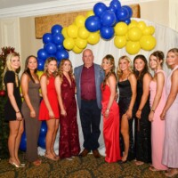 Clare manager Barry Donnelly with Abbey Cahill, Eimear Burke, Aisling Crowe, Sophie Culleton, Serena Clancy, Ria Meaney, Áine McNamara, Aisling Kelly and Hazel Keating. Photograph: Gerard O'Neill.