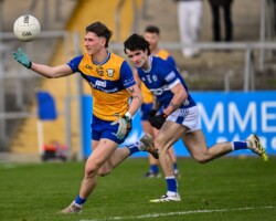 Connor Meaney holds onto the ball. Photograph: Gerard O'Neill.