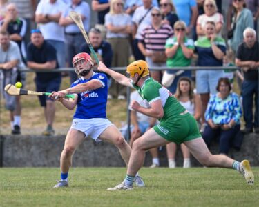 Colm Killeen gets a shot away. Photograph: Gerard O'Neill.