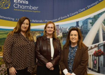 Marie Killeen, Aoghnaid Lennon and Deirdre Ball of the Employability Clare team.
